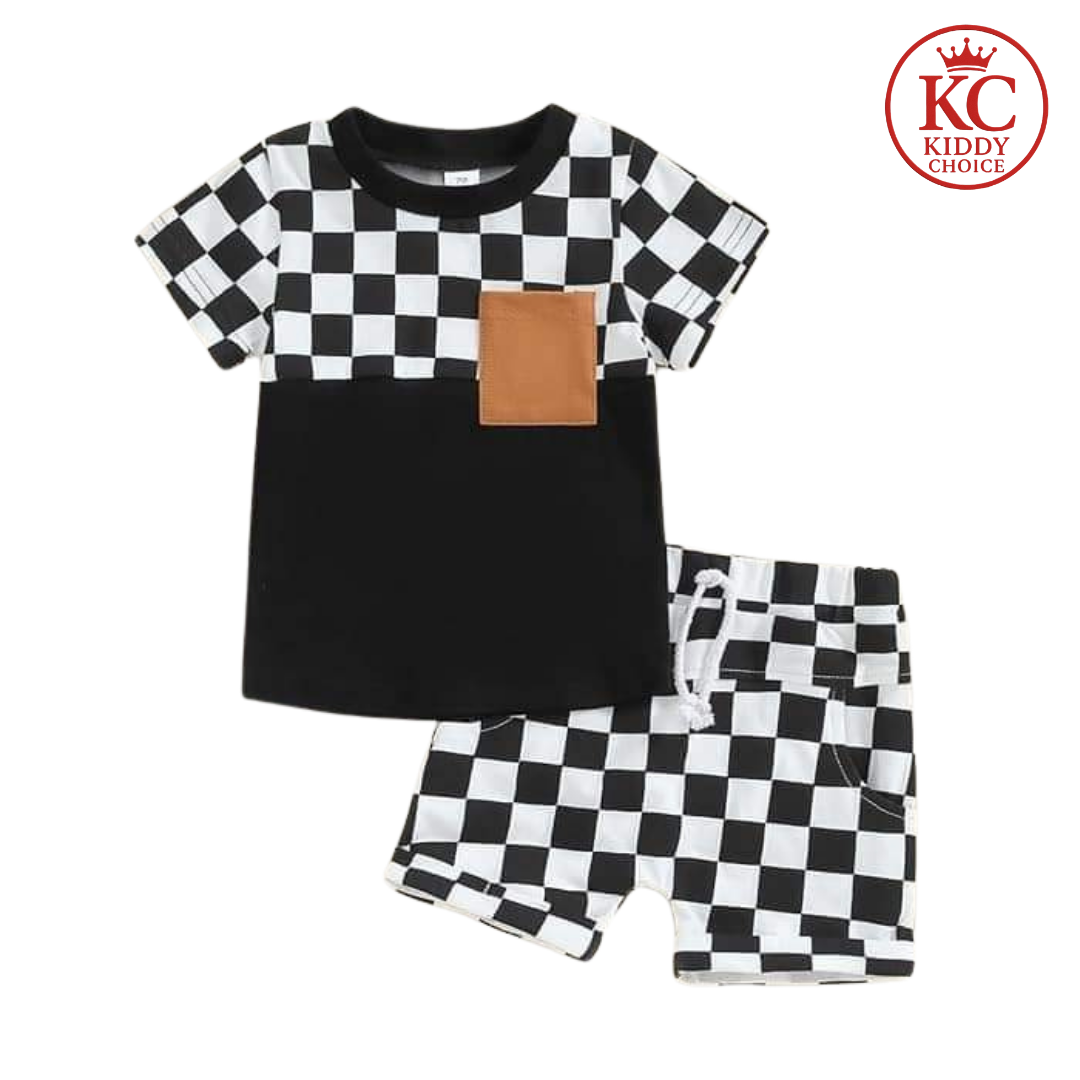 Chest Print T-Shirt Set | Stylish Front Graphic | Hit for Summer – Kiddy Choice (ID: 9007221211380)