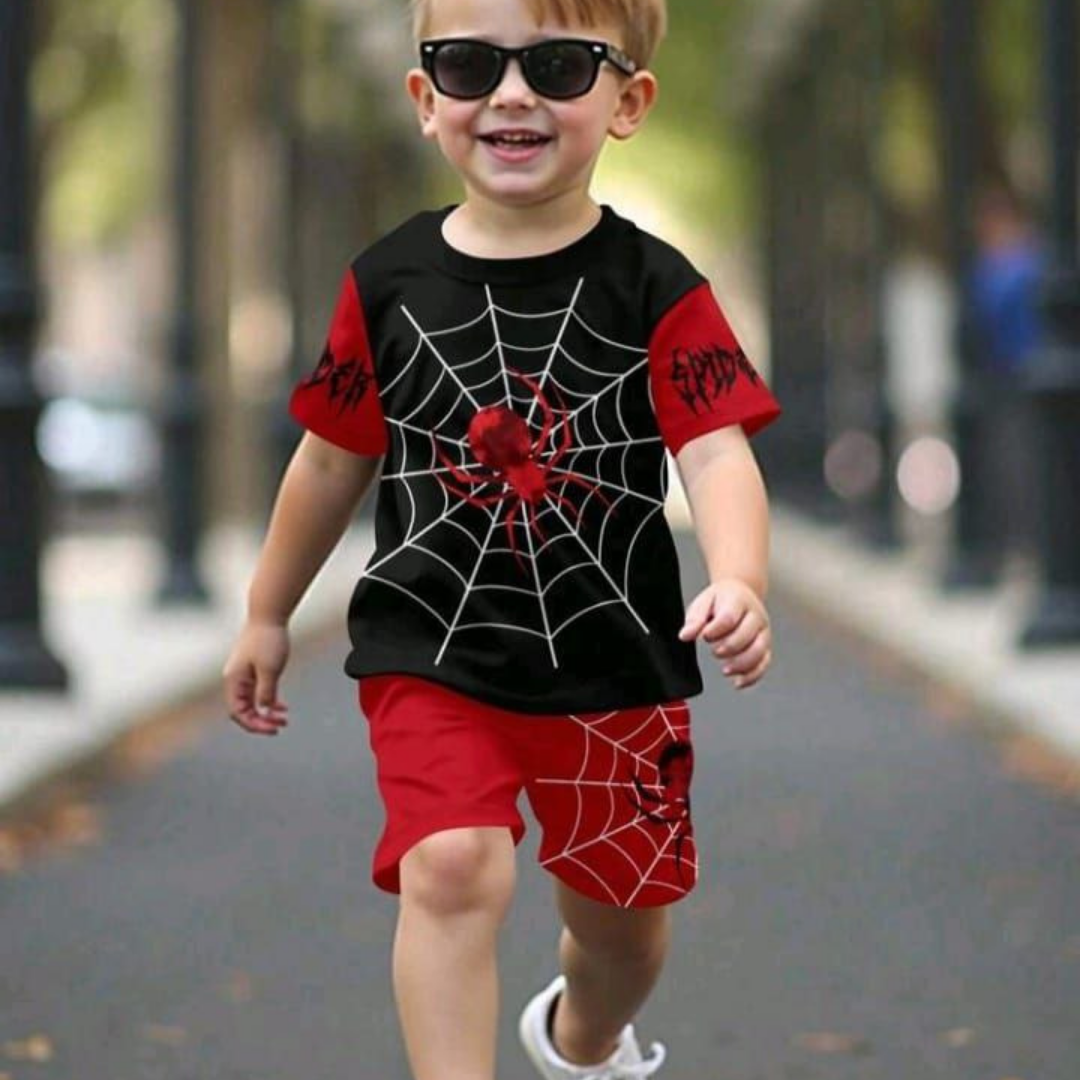 Spider  Ling pant  printed  T-Shirt Set | Soft Cotton | Hit for Summer – Kiddy Choice (ID: 9106017845492)