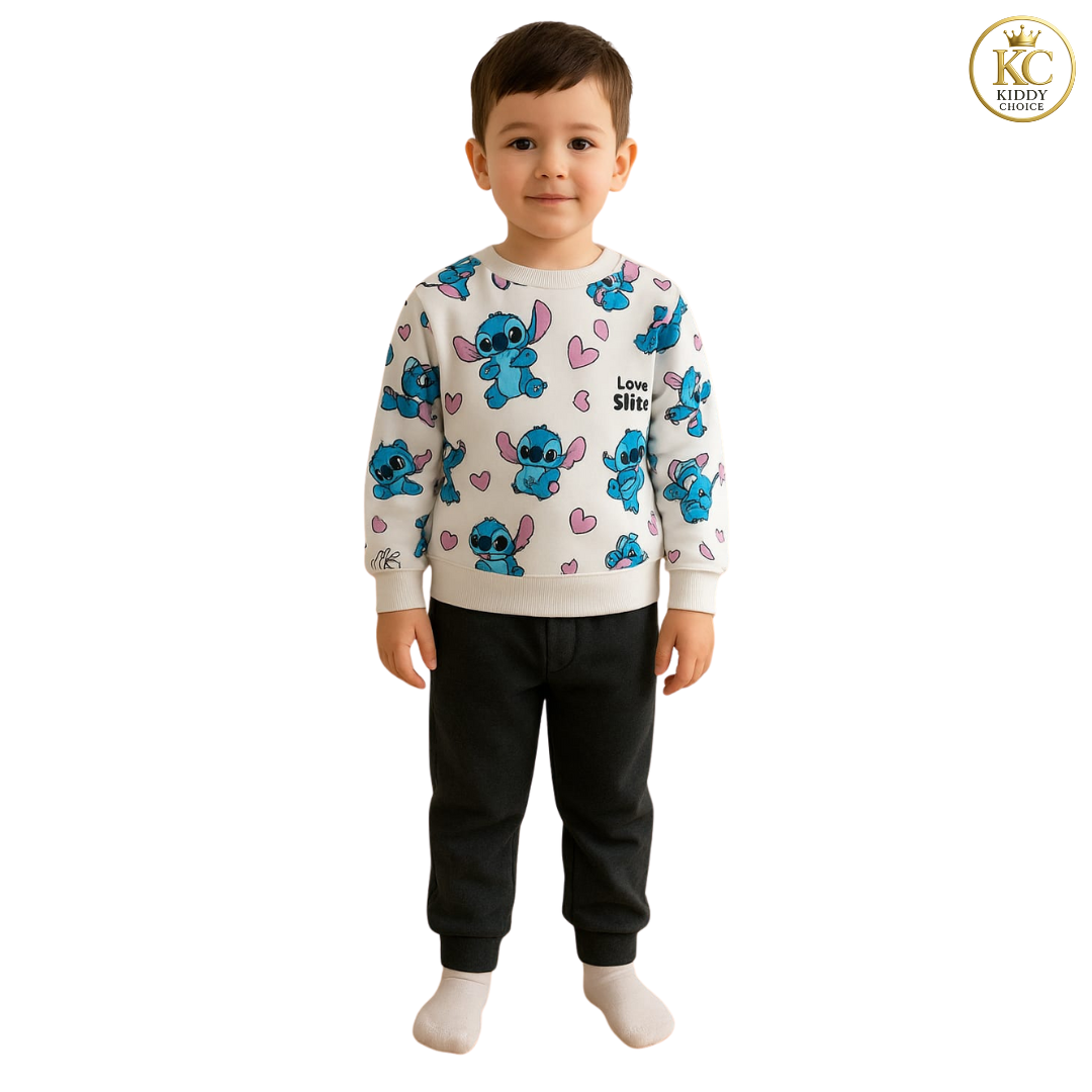 KIDDY CHOICE Boys’ Stylish Winter Set – Yellow & Black Sweat Outfit (ID: 9165898711284)