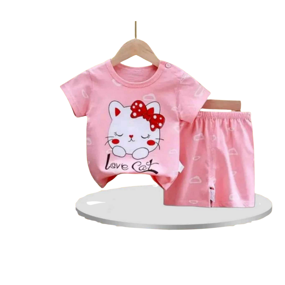 Love Cat Printed T-shirt