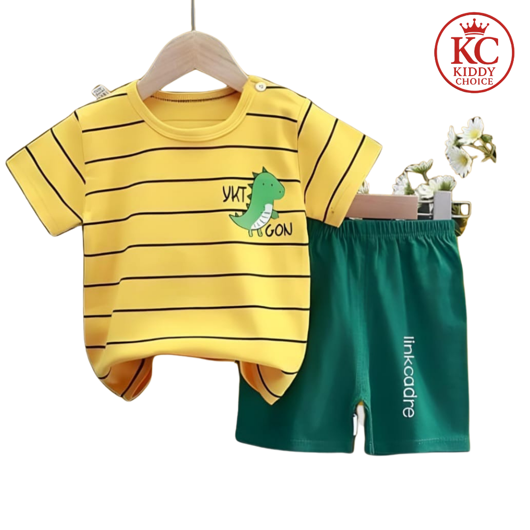 Yellow Linkcadre T-Shirt Set | Bright & Bold | Hit for Summer – Kiddy Choice (ID: 9007203516660)