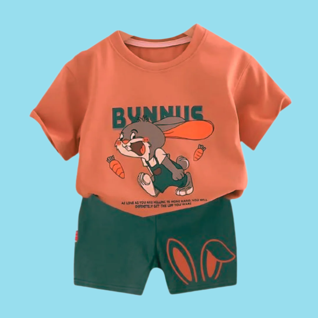 BUNNIES Rubber Printed Cotton T-Shirt Set for Kids | Hit for Summer | Kiddy Choice (ID: 9008397025524)