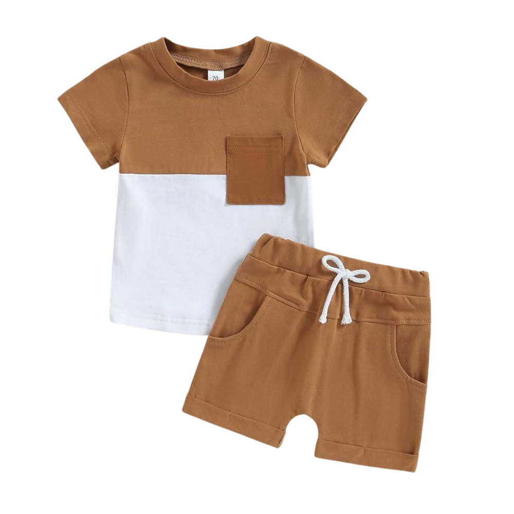 Step White and Brown Printed T-shirt