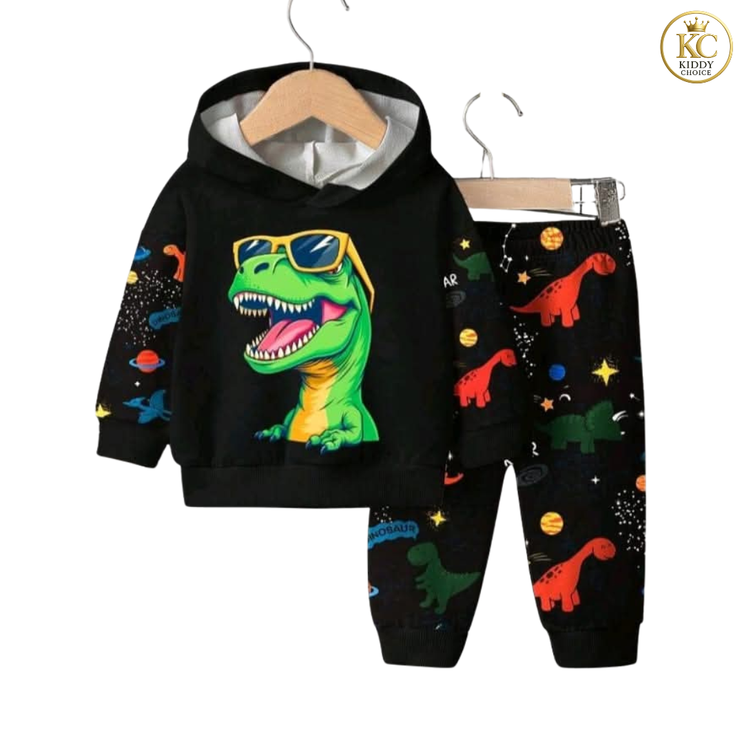 KIDDY CHOICE Boys’ Stylish Winter Set – Yellow & Black Sweat Outfit (ID: 9164541198580)