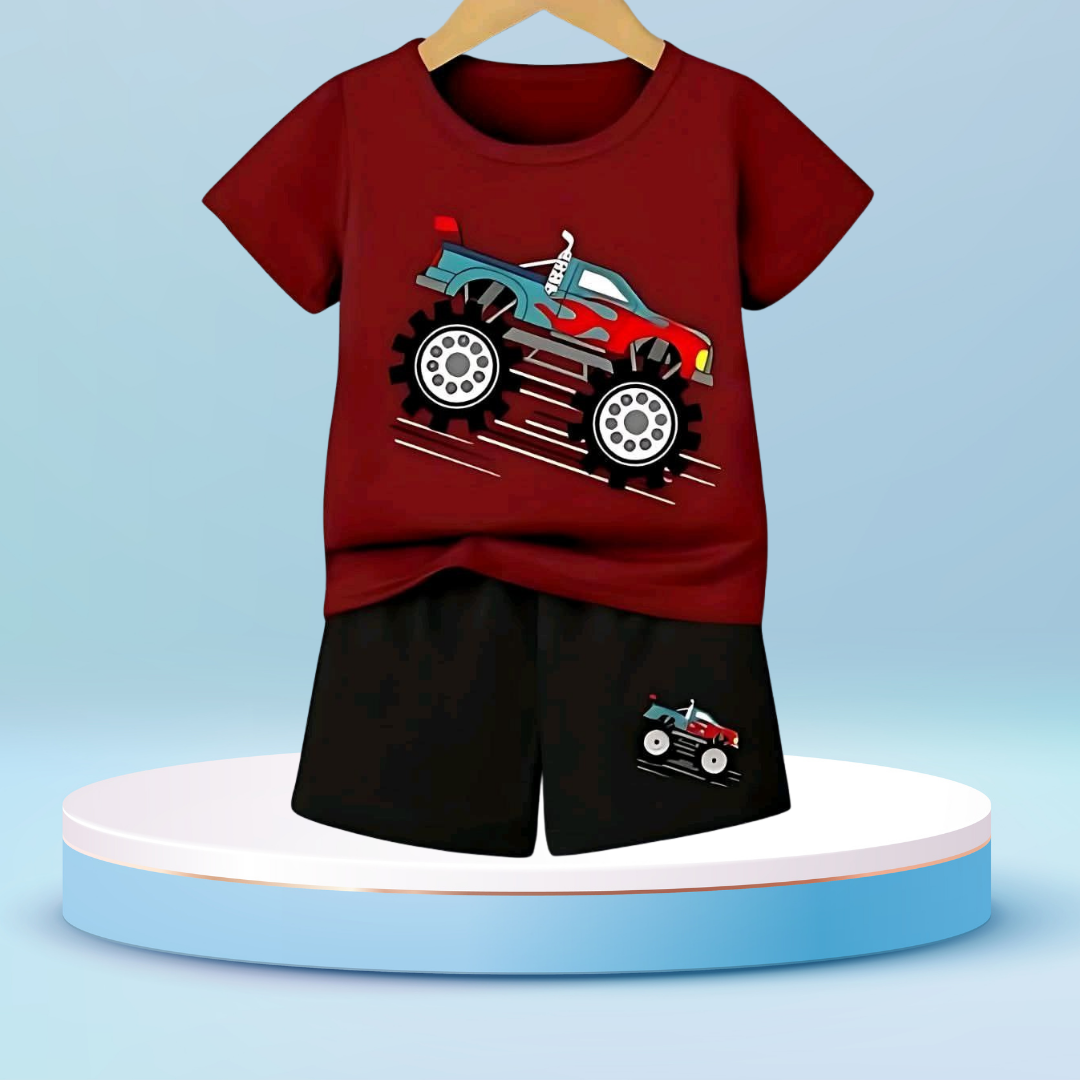 Car printed  T-Shirt Set | Soft Cotton | Hit for Summer – Kiddy Choice (ID: 9065008824564)