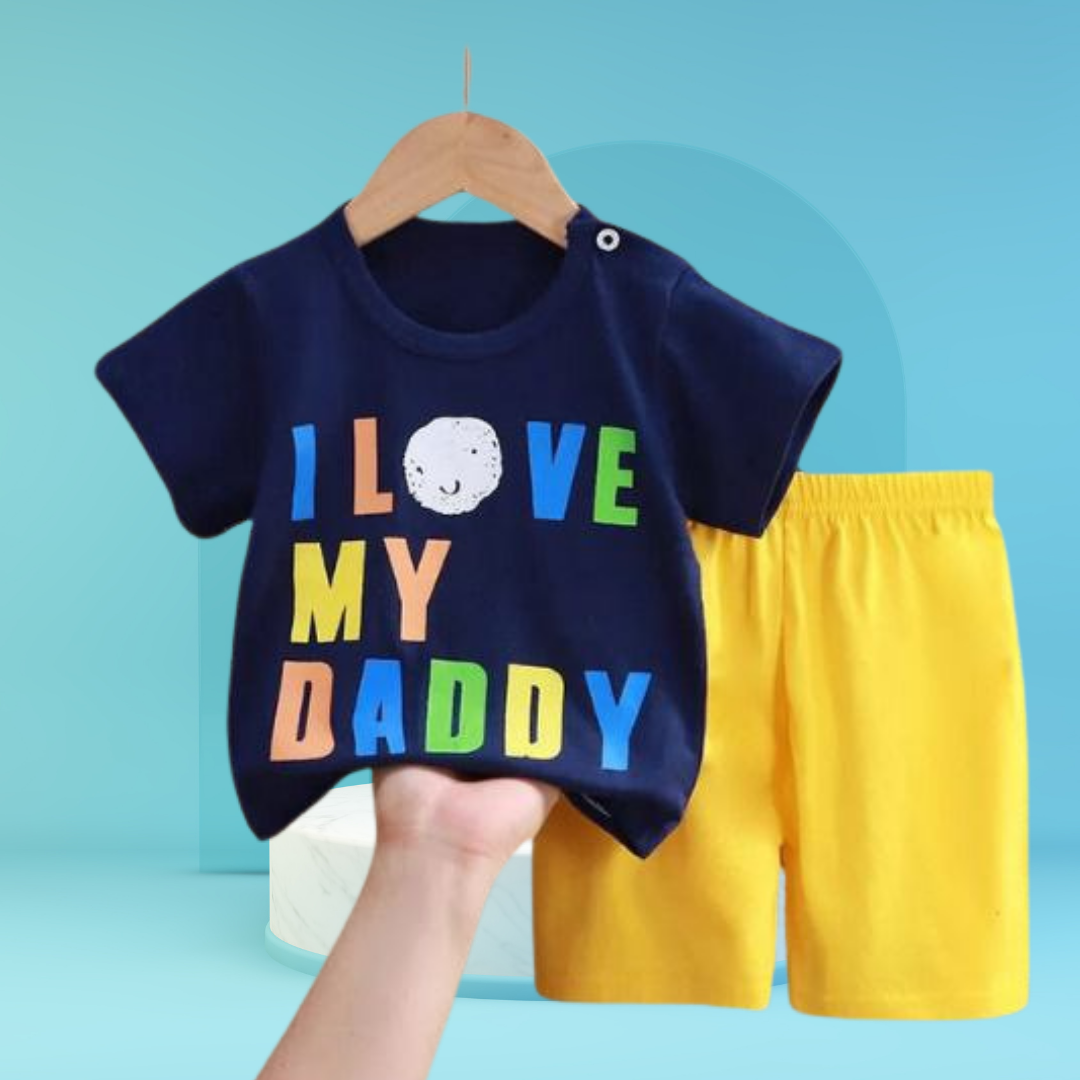 Love my Daddy printed  T-Shirt Set | Soft Cotton | Hit for Summer – Kiddy Choice (ID: 9106017190132)