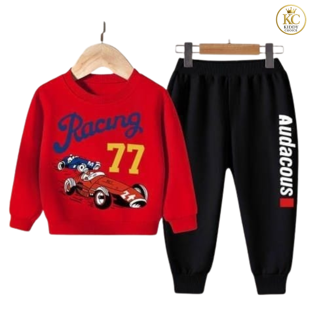 KIDDY CHOICE Boys’ Stylish Winter Set – Yellow & Black Sweat Outfit (ID: 9164541067508)