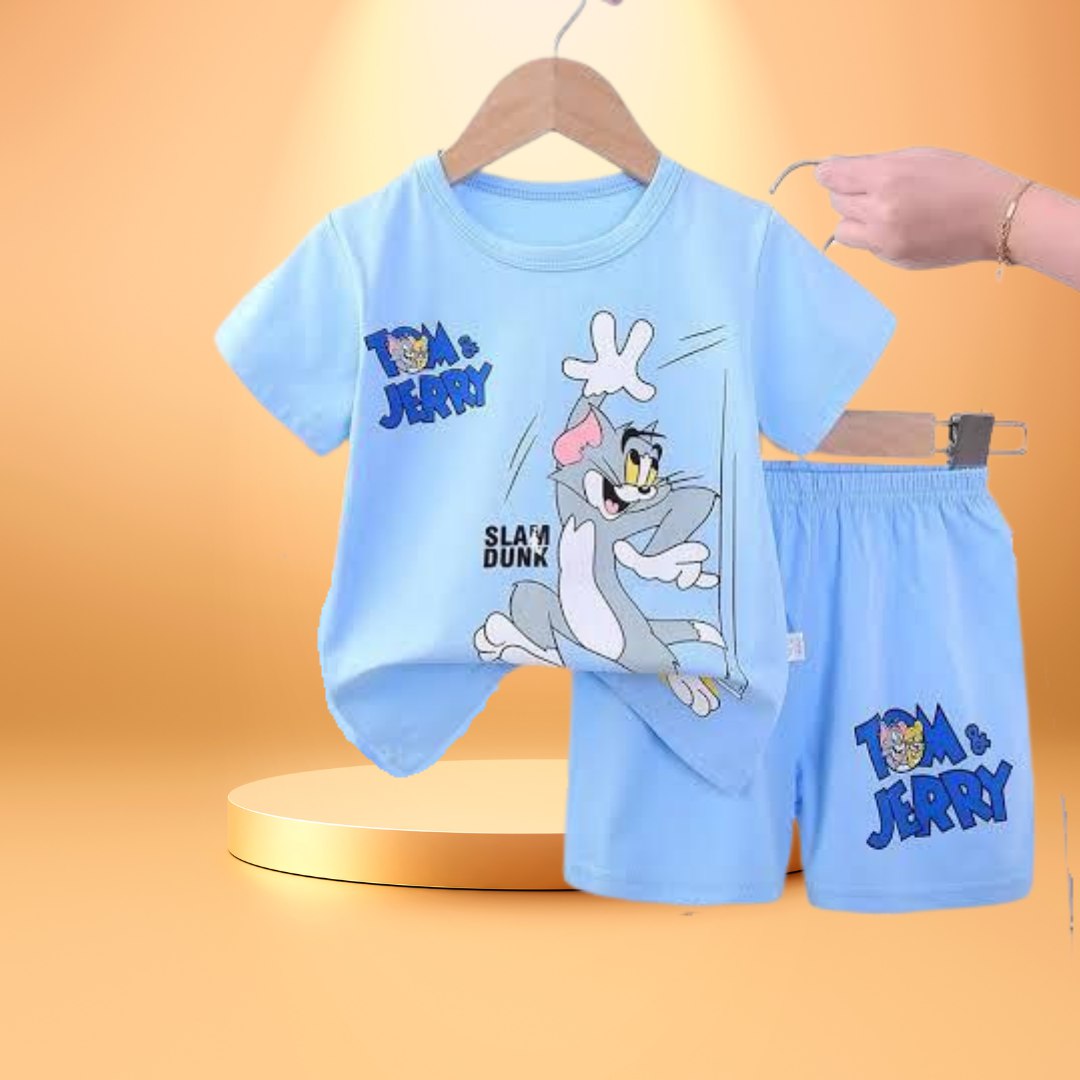 Tom  Ling pant  printed  T-Shirt Set | Soft Cotton | Hit for Summer – Kiddy Choice (ID: 9106018009332)